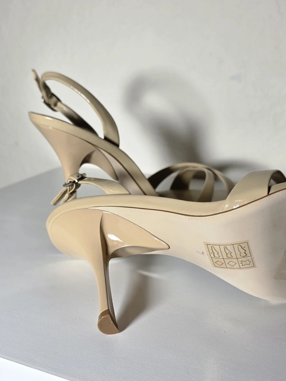 Jeffrey Campbell Women's Natural Marielle Slingback Sandal Size 7 Leather Heeled